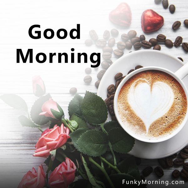 good morning heart coffee